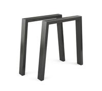 Pieds de table, 75x72cm en forme de U, Noir, Vicco 34127