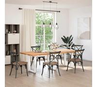 Pieds de table à manger 3 pcs en forme de V 70 cm Acier enduit de poudre | Niveleurs de pieds réglables, trous pré-percés, vis incluses, plateau de table non inclus, design industriel