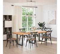 Pieds de table à manger 3 pièces en forme de V Acier Anthracite 90 cm | Acier enduit de poudre, niveleurs réglables, trous pré-percés, vis incluses, aspect géométrique moderne