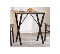 Pieds de table à manger cadre en X 60x40x73 cm fonte, pied de table, pied de table d'extrémité,, pied de table d'appoint, pied de fer