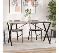 Pieds de Table à Manger Cadre en X Table d'Appoint Meuble Intérieur Acier vidaXL