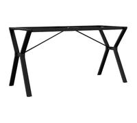 Pieds de table à manger cadre en Y - KALISSE - 140x60x73 cm - Acier enduit de poudre - Noir - Facile à monter