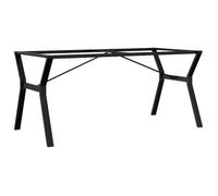 Pieds de table à manger en acier - KALISSE - Cadre en Y - 160x80x73 cm - Noir - Acier enduit de poudre
