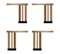 Pieds de table basse, 4 Pieds de table metal Pied de Meuble Doré Pied de Canapé design Aluminum Alloy | Anodisé Pattes Chaise Hauteur: 6-40cm Tables à Manger Commodes Casier Bricolage 6cm/2.4"