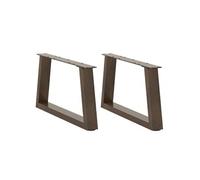 vidaXL Pieds de table basse en V, 2 pièces, acier naturel, 60 x (30–31,3) cm