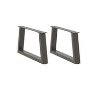 vidaXL Pieds de table basse en forme de V, 2 pièces, anthracite, 50 x (30-31,3) cm, acier