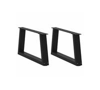 vidaXL Pieds de table basse – forme en V – 2 pièces, acier, 60 x (30–31,3) cm, noir – 4012532