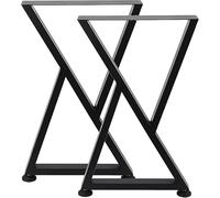Pieds de Table Basse en Métal de 71cm de Haut, Pieds de Banc en X, Pieds de Bureau Robustes, Pieds de Table d'appoint en Métal Noir, Pieds de Meubles DIY, Charge Maximale 400KG (71x45.7cm, Lot de 2)