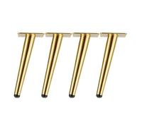 Pieds de Table Basse en métal Noir et doré, 4 pièces, projets Bricolage for la Maison, Pied canapé, Meuble TV, Chaise, Pouf Convient aux canapés et aux Lits(Oblique Cone 10CM)
