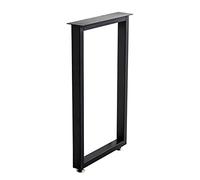 Pieds de table basse rectangulaires en métal industriel de 70/100 cm de haut pour tables de salle à manger et de bureau - Profil carré robuste
