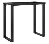 Pieds de table cadre en O - KALISSE - 80x40x73 cm - Noir - Acier enduit de poudre - Robuste et stable