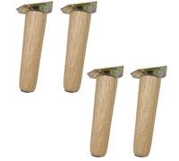 Pieds de Table Coniques en Bois Massif, Pieds de Remplacement inclinables pour Meubles, Pieds Ronds en chêne pour Table Basse, canapé, Meuble TV, Armoire, Pouf, Causeuse, Commode, Chaise, AC