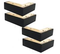 Pieds de table d'appoint en forme de C - En bois - Hauteur pour rehausseur de canapé-lit et commode