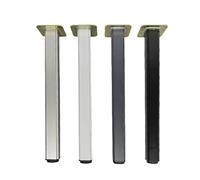 Pieds de Table de 35 cm de Hauteur, Pied de Barre de Petit-déjeuner en métal réglable de 0 à 15 mm, diamètre de 45 mm, for Plan de Travail de Cuisine, Table à Manger(Gray-4pack)