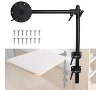 Pieds de table de camping - car en aluminium, rotation de 360 ° réglable montage amovible, conception d'économie d'espace, pour camping - car, camping - car, bateau, sans plaque de table,Black