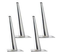 Pieds de Table de Cône Chrome, Lot de 4 Pied Table Remplacement Pattes | Pied Cuisine Fer Pieds d'Armoire Hauteur: 10-30cm Jambes Canapé Jambes Table Chaise Galvanoplastie 30cm/11.8"