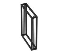 Pieds de table de rechange réglables en métal à faire soi-même, bases de bureau carrées robustes avec pieds de protection et vis (noir, 40 x 70 cm) pour projets personnalisés