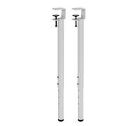 Pieds de table de type pince en fer métallique Pieds de meubles de bricolage, pieds de bureau de salle à manger en forme de F, support de pied de table télescopique réglable, sans poinçonnage, pi