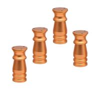 Pieds de Table Doré, Lot de 4 Pattes pour Placard Réglable Pattes pour Meuble Rond Pieds de Fauteuils Aluminum Alloy | Anodisé Pied Cuisine Hauteur Optionnelle: 8-15cm Patte Fauteuils 8cm/3.1"