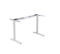 Pieds de table élévatrice électrique elliptique | Double moteur réglable en hauteur sur 3 niveaux | pour bureau ou maison (blanc)