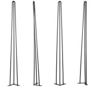 Pieds de Table en Épingle à Cheveux 76,2 cm Pieds en Acier avec 3 Tiges