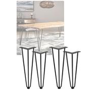 Pieds de Table en Fer Massif, Ensemble de 4 Pieds de Bureau en métal Robuste, Pieds de Banc industriels for Table à Manger, Table Basse, établi(Height: 25cm)