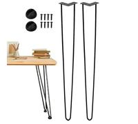 Pieds De Table en Métal - 2 x Pieds de Table de Salle à Manger en Métal | Supports De Base Renforcés Charge 120 Kg pour Banc, Commode, Meuble Et Bureau Maison