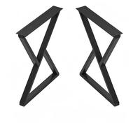 Pieds de table en métal, design durable de type X, robustes et résistants à la rouille, parfaits pour les tables à manger et les meubles de maison