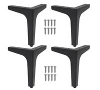 Pieds De Table en Métal - Pieds De Bureau Industriels | Base Renforcée avec Support Triangulaire Anglé - Remplaçement Industriel Polyvalent pour Cuisine Maison et Usage Extérieur