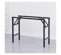 Pieds de Table en métal Pliables de 29 Pouces, Pieds de Bureau de Salle à Manger de Banc de Support de Bar de Petit-déjeuner, épaisseur de 1 cm(Black 98 * 50 * 73cm-Single-Layer)