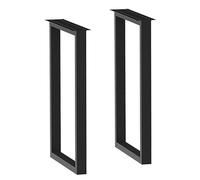 Pieds de table en métal pour un assemblage facile, pieds réglables et vis de montage incluses (noir 50 x 62 cm), idéal pour table basse, meubles de salon et plus encore