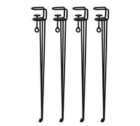 Pieds de Table en Métal Réglables,Pieds de Serrage de Table Forme de F,Pieds en Épingle À Cheveu,Bureau Salle à Manger,Console de Meubles Table Basse Bricolage,Sans Perçage (75cm,4pcs)
