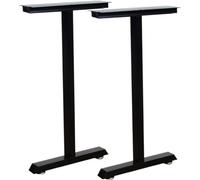 Pieds de table en métal robuste - Pieds en fer en forme de I pour tables à manger ou tables d'écriture, parfaits pour un bureau et une utilisation en crédence