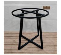 Pieds de Table en Métal Rond Pied De Meuble de Table Basse/de Table à Manger Plusieurs Emplacements de Montage Design à Recoins Arrondis Poutre Renforcée Équipée de Pieds Réglables