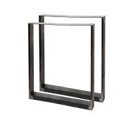 Pieds de table en Profil carré 60x72cm Acier vernis Finition Vernis Piètement