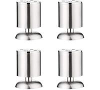Pieds de Table meubles robustes en acier inoxydable, Support rond réglable hauteur, support charge 250Kg, coussin caoutchouc for canapé(Silver,20cm)