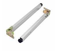 Pieds de table pliables réglables en acier inoxydable - Colonnes de support cachées pour bureau debout - Extensible de 30 à 150 cm - Finition argentée élégante - Parfait pour les meubles peu