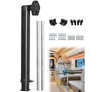 Pieds de table pliants télescopiques pour camping-car de 54 cm à 93 cm avec deux barres transversales de 50 cm, pieds de table réglables, pieds télescopiques, pieds de table pour camping-car Silver