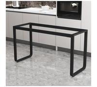 Pieds de Table Rectangulaires en Métal Hauteur 28.3" Connexion par Encliquetage Équipés de Patins Réglables Construction Soudée D'une Seule Pièce Étanches Et Résistants à La Rouille Pied de Meuble