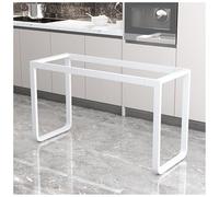 Pieds de Table Rectangulaires en Métal Hauteur 28.3" Connexion par Encliquetage Équipés de Patins Réglables Construction Soudée D'une Seule Pièce Étanches Et Résistants à La Rouille Pied de Meuble