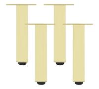 Pieds de Table Reglable, Lot de 4 Pieds Meuble Doré Pied Cuisine Carré Pied de Fauteuils Aluminum Alloy | Anodisé Jambe Canapé Hauteur Optionnelle: 6-60cm Canapé-Lit Bureau Plans De Travail 23cm/9.1"