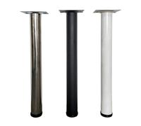 Pieds de table réglables argentés de 30 à 90 cm de hauteur, support de bureau et pieds de rechange pour canapé, design élégant tourné, parfait pour la mise à niveau et la personnalisation de meubles.