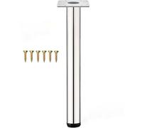 Pieds de table réglables en acier inoxydable, pieds ronds réglables en hauteur pour plan de travail/bar/comptoir de petit-déjeuner/bureau (H : 90 cm) - Idéal pour des solutions de mobilier personnali