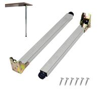 Pieds de table réglables en acier inoxydable - Support pliable pour tables de salle à manger et de bureau, hauteur de 50 cm à 90 cm, idéal pour la mise à niveau de meubles et de bar à domicile.