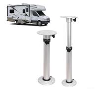 Pieds de table réglables en aluminium avec rotation à 360 degrés et système de montage par boulon pour camping-car, caravane et marine, convient pour une plage de hauteur de 475 à 760 mm