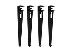 Pieds de Table réglables en Forme de F 4 Pieds en métal réglables Tables Basses de Bricolage Tables à Manger et Consoles Drill Free Leg Protégez Votre Dessus de Table (76cm / Noir)