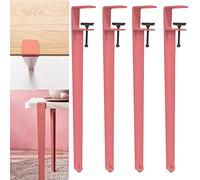 Pieds de table réglables en métal - 4 pièces en forme de F pour tables à manger, tables basses et établis - Support en fer à monter soi-même pour projets de meubles de maison, design robuste et éléga