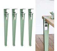 Pieds De Table Réglables En Métal Avec Pince, Pieds De Table Basse En Forme De F, Pieds De Bureau, Pieds D'établi En Fer, Pieds De Support For Bar À Monter Soi-même, Sans Perçage(Green,76cm(30in))