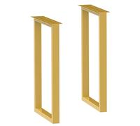 Pieds de table réglables en métal avec vis de montage pour projets de meubles à faire soi-même, assemblage facile pour tables basses, salon et plus encore (doré, 50 x 72 cm)