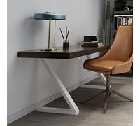 Pieds de table robustes en métal en forme de Z - Pieds de table de salle à manger et table basse industriels rustiques, 2 tubes carrés durables pour une stabilité et un style améliorés
